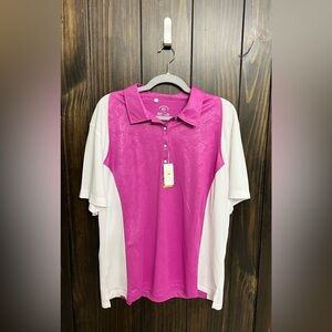Monterey Club Women's Contrast Golf Polo-Dry Swing-Size:XXL-NWT